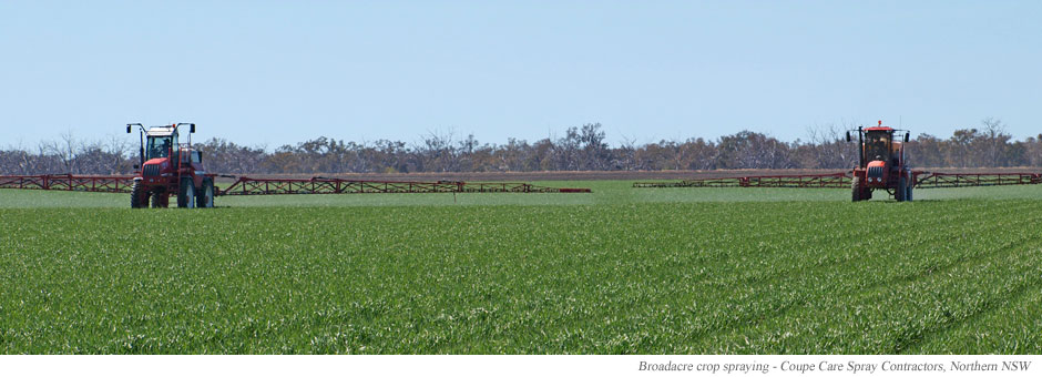 Broadacre crop spraying